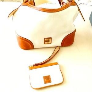 Dooney & Bourke White Shoulder Bag and Wristlet